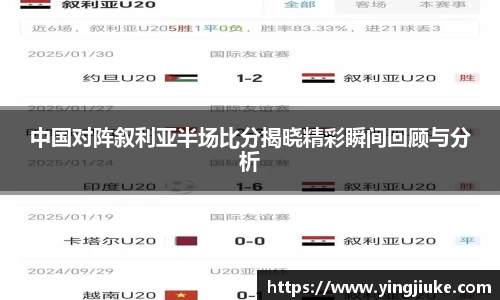 中国对阵叙利亚半场比分揭晓精彩瞬间回顾与分析